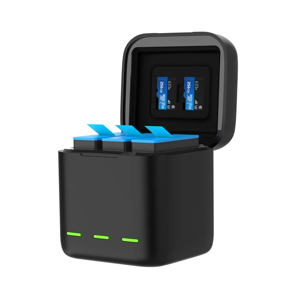 3-slot charger box Telesin for GoPro Hero 12 / Hero 11 / Hero 10 / Hero 9
