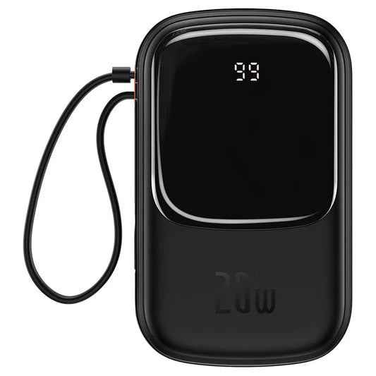 Powerbank Baseus Qpow PRO with Lightning cable, USB-C port and USB 20000mAh, 20W (Black)
