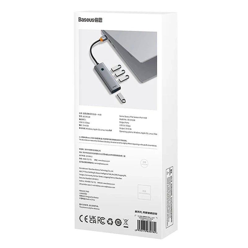 4in1 Hub Baseus UltraJoy USB-A do 4xUSB 3.0 (space grey)
