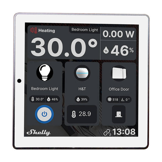Shelly Wall Display WiFi/BLU (White) + BLU H&T (Ivory) Set