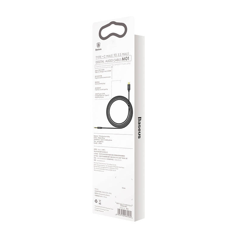 Baseus Yiven Audio cable USB-C to mini jack 3,5mm, 1.2m (Black)