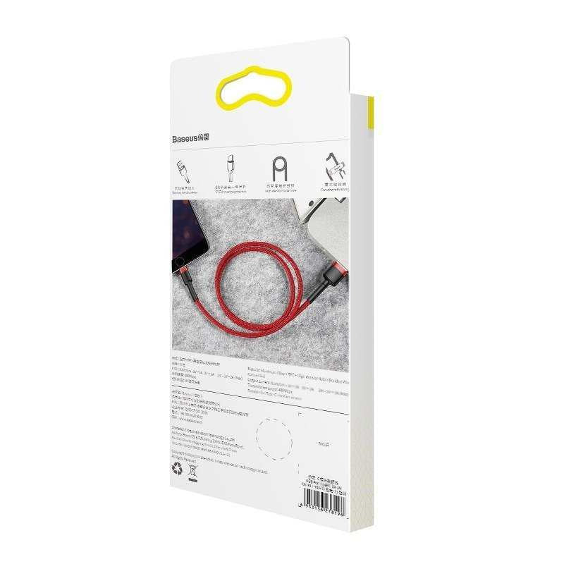 Baseus Cafule USB Lightning Cable 2,4A 0,5m (Red)