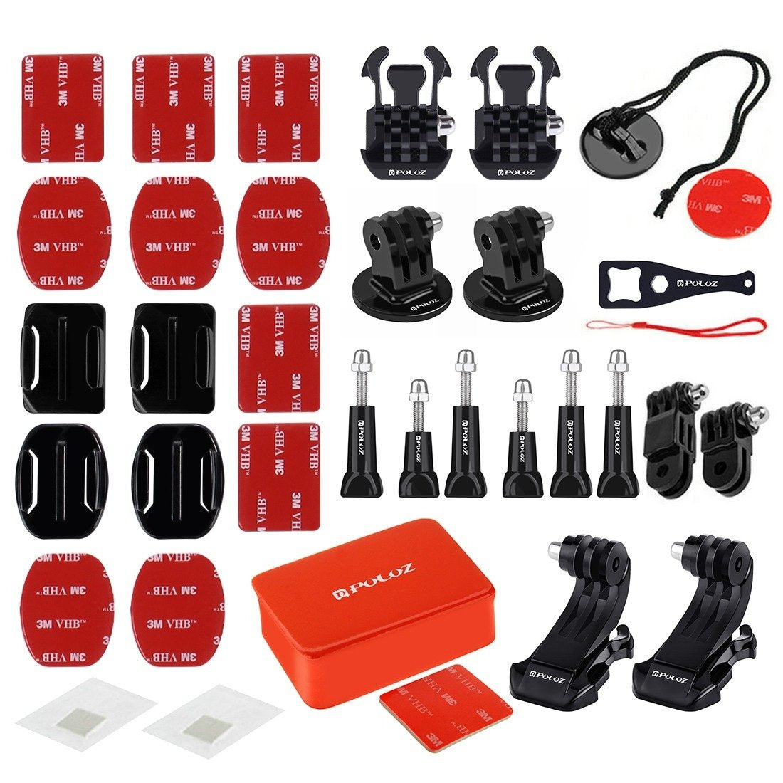 Set of 53 Puluz accessories for sports cameras PKT09