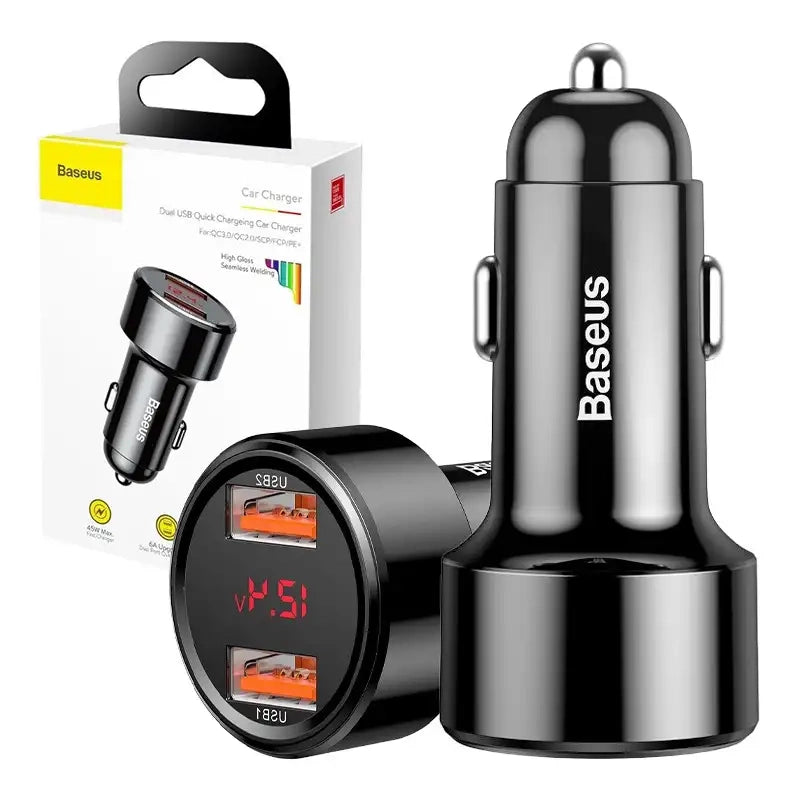 Baseus Magic Car Charger 2x USB QC 3.0 45W (black)