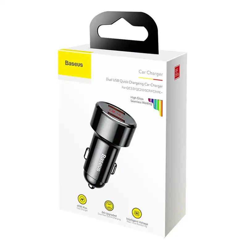 Baseus Magic Car Charger 2x USB QC 3.0 45W (black)