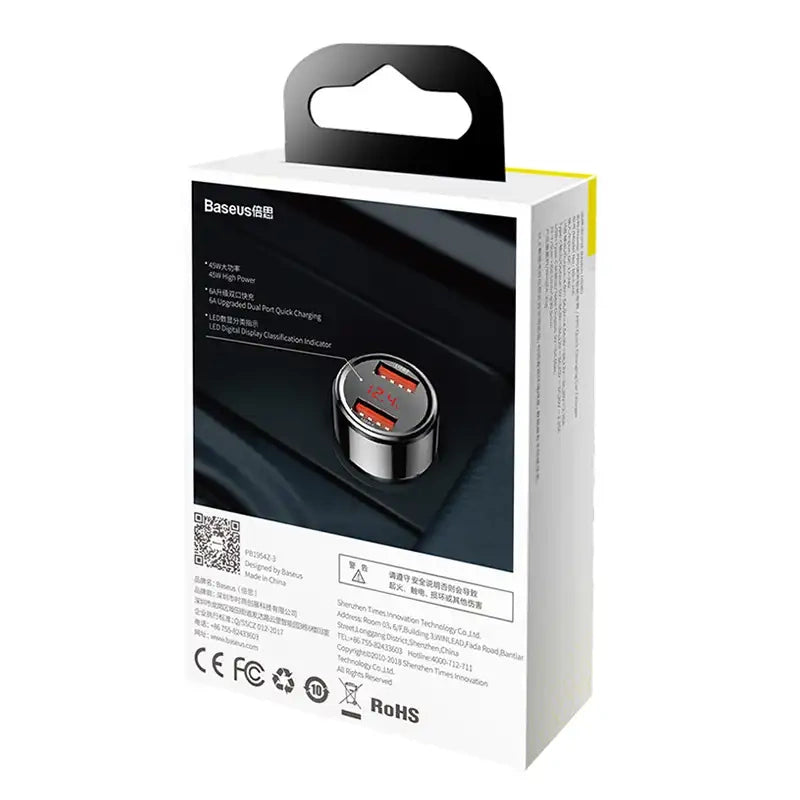 Baseus Magic Car Charger 2x USB QC 3.0 45W (black)