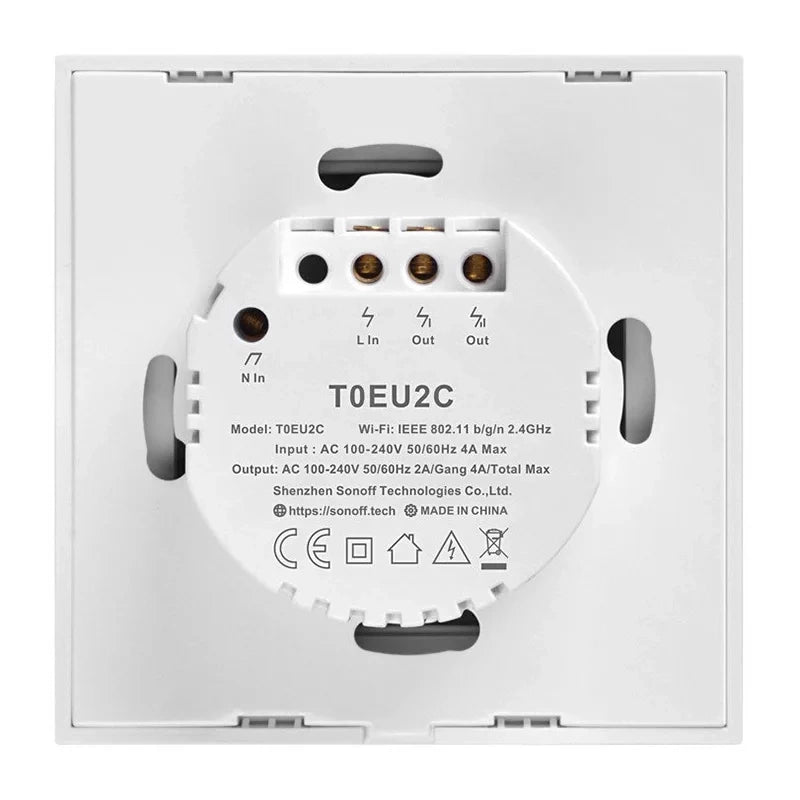 Smart Switch WiFi Sonoff T0 EU TX (2-channel)