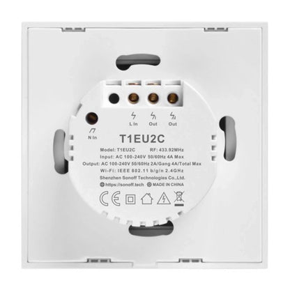 Smart Switch WiFi + RF 433 Sonoff T1 EU TX (2-channel)