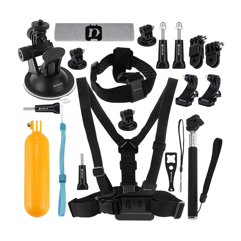 Set of 20 Puluz accessories for sports cameras (including Osmo Action 5 Pro, Insta360 Ace Pro 2) PKT18