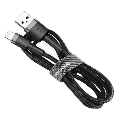 Baseus Cafule USB Lightning Cable 2.4A 0.5m (Gray+Black)