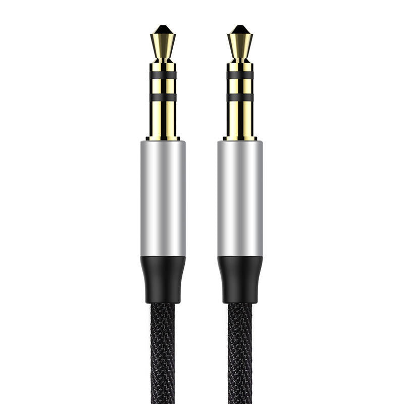 Baseus Yiven Audio Cable Cable 3.5 male Audio M30 1.5M Silver+ Black