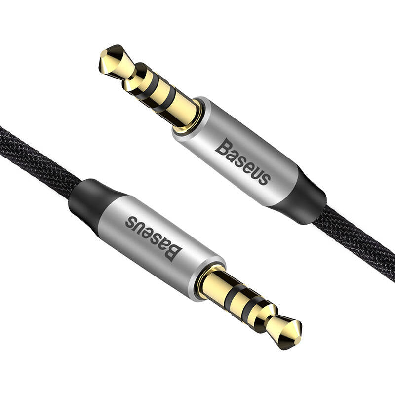 Baseus Yiven Audio Cable Cable 3.5 male Audio M30 1.5M Silver+ Black