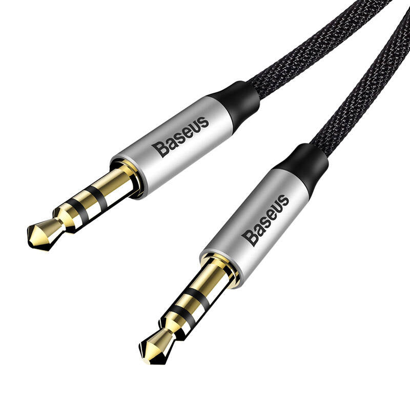 Baseus Yiven Audio Cable Cable 3.5 male Audio M30 1.5M Silver+ Black