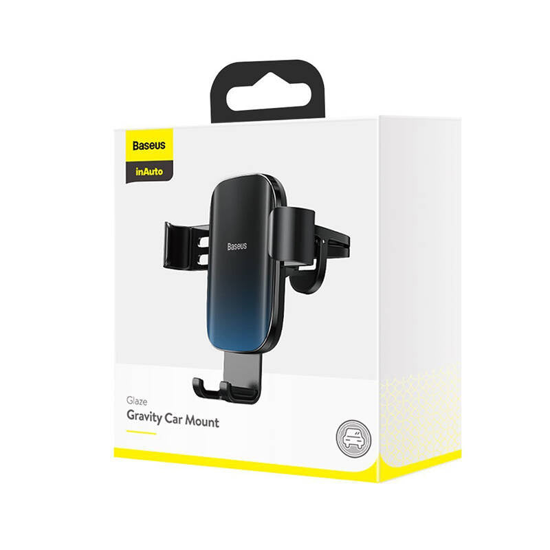 Baseus Glaze gravitational car holder for ventilation grid, aluminum (black)