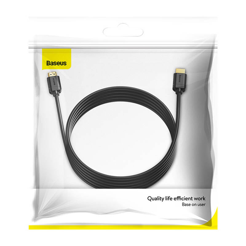 Baseus 2x HDMI 2.0 4K 60Hz Cable, 3D, HDR, 18Gbps, 5m (black)