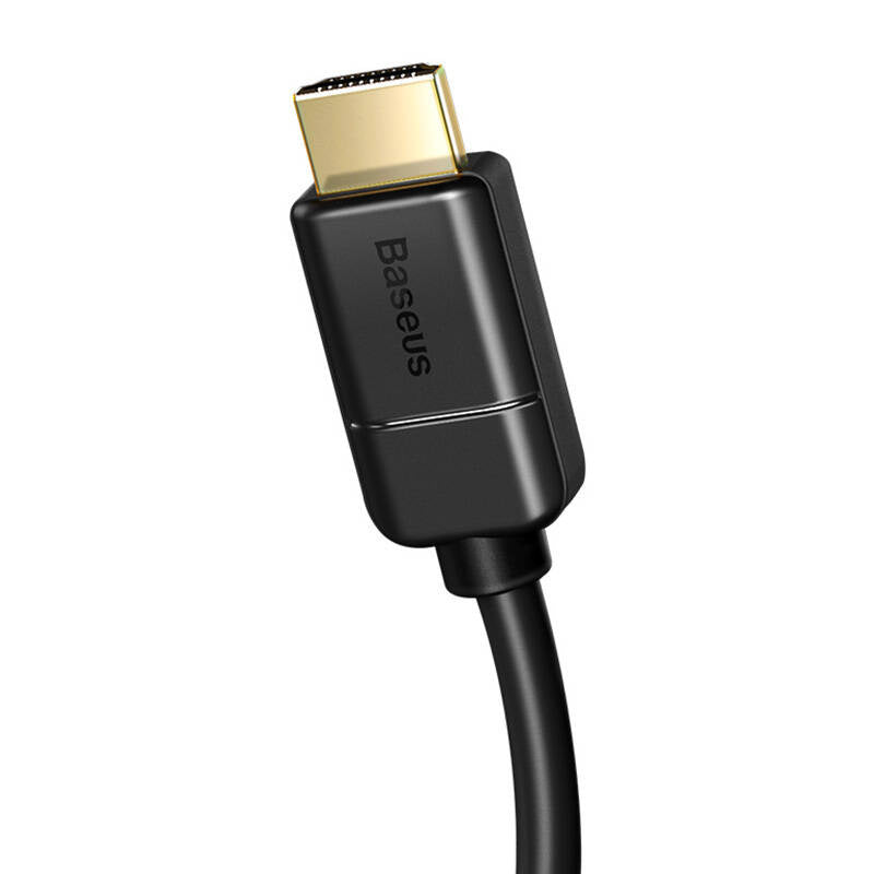 Baseus 2x HDMI 2.0 4K 30Hz Cable, 3D, HDR, 18Gbps, 8m (black)