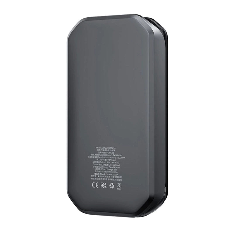 Baseus Super Energy Car Jump Starter 12000mAh, 1000A, USB (black)