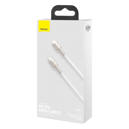 USB-C cable for Lightning Baseus Cafule, PD, 20W, 1m (white)