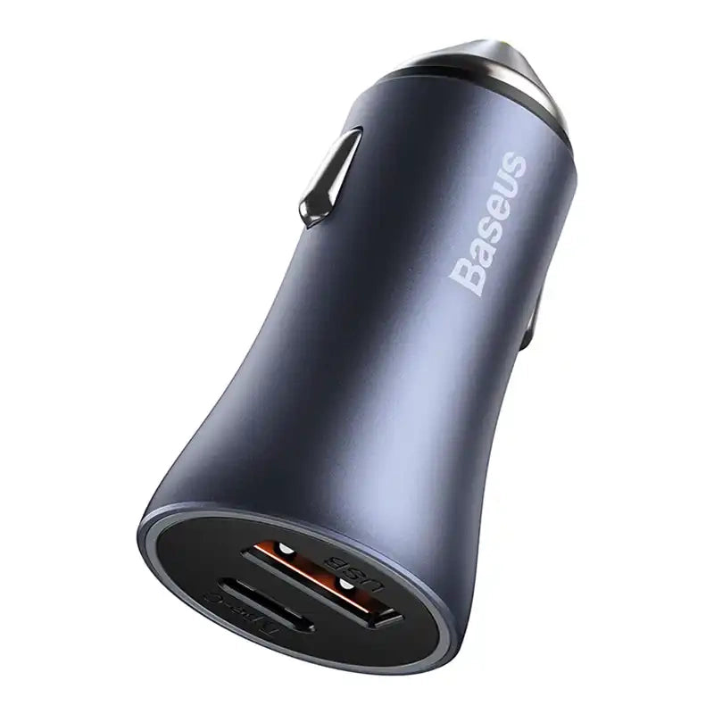 Baseus Golden Contactor Pro Car Charger USB + USB-C, QC4.0+, PD, SCP, 40W (gray)