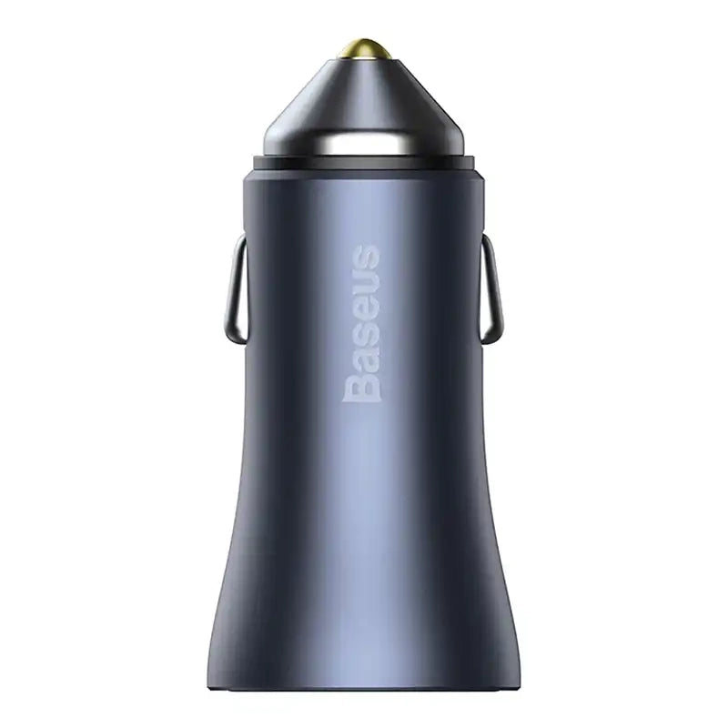 Baseus Golden Contactor Pro Car Charger 2x USB, 40W (gray) +  Cable USB to USB-C 1m (black)