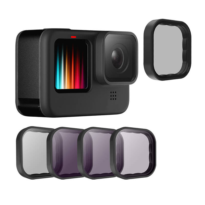 Lens filter set CPL+ND 8/16/32 Telesin for GoPro Hero 9 / Hero 10 / Hero 11 / Hero 12 (GP-FLT-903)