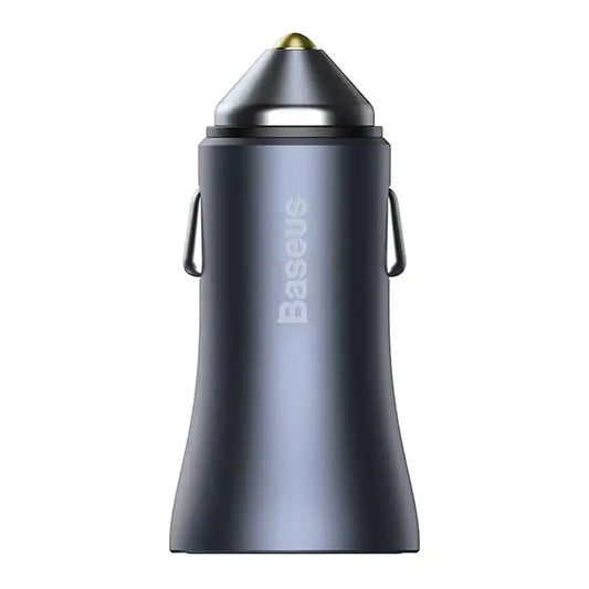 Baseus Golden Contactor Pro Car Charger USB + USB-C, QC4.0+, PD, SCP, 40W (gray) + CabelUSB do USB-C 1m (black)