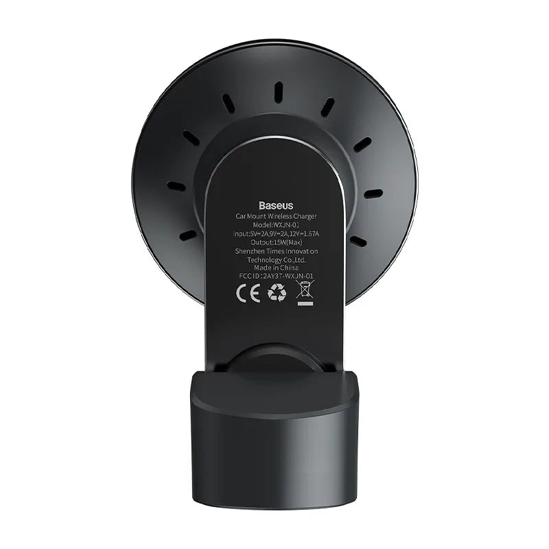 Baseus Big Energy car mount with wireless charger 15W for Iphone 12 / Iphone 13 (Black)
