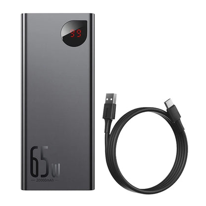 Powerbank Baseus Adaman Metal 20000mAh PD QC 3.0 65W 2xUSB + USB-C + micro USB (Black)