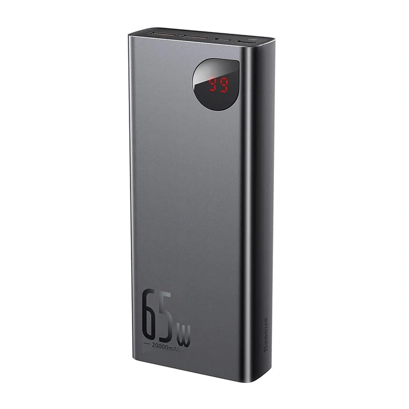 Powerbank Baseus Adaman Metal 20000mAh PD QC 3.0 65W 2xUSB + USB-C + micro USB (Black)