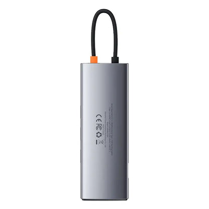 Hub 9in1 Baseus Metal Gleam Series, USB-C to 3x USB 3.0 + HDMI + USB-C PD + Ethernet RJ45 + microSD/SD + VGA