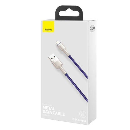 USB cable for Lightning Baseus Cafule, 2.4A, 1m (purple)
