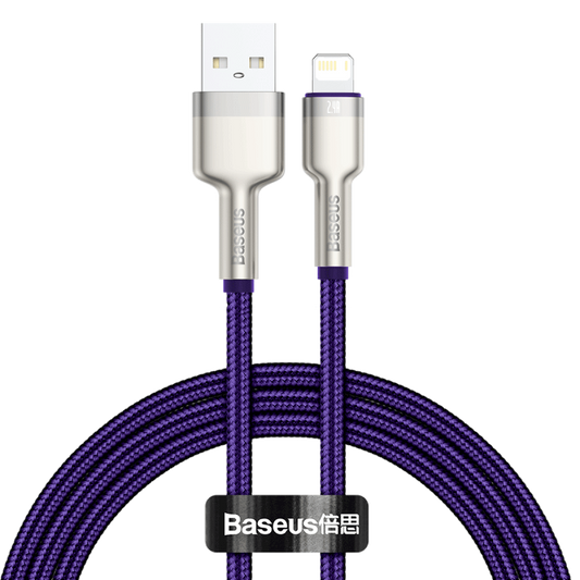 USB cable for Lightning Baseus Cafule, 2.4A, 1m (purple)