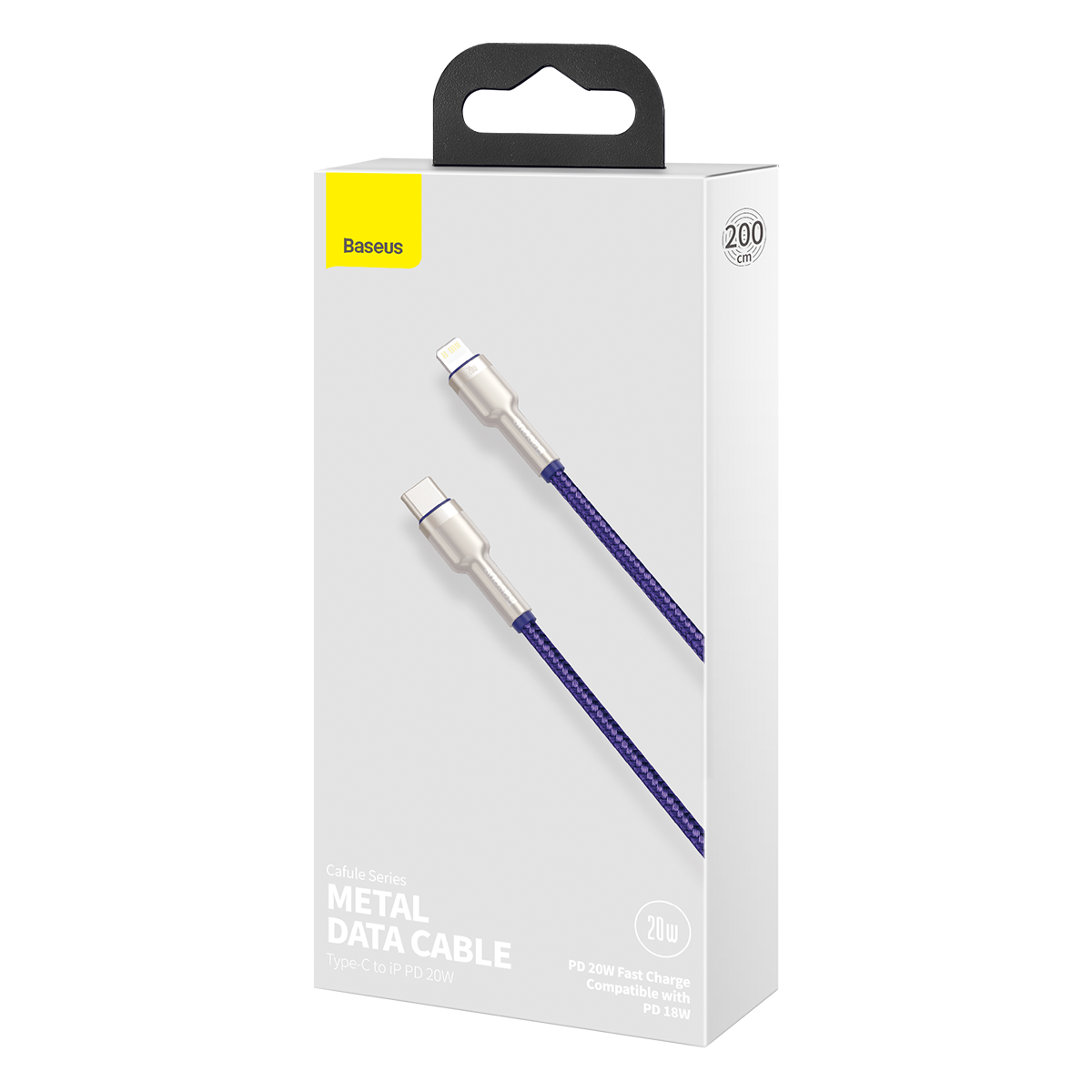 Baseus Cafule Series USB-C cable for Lightning, 20W, 2m (purple)