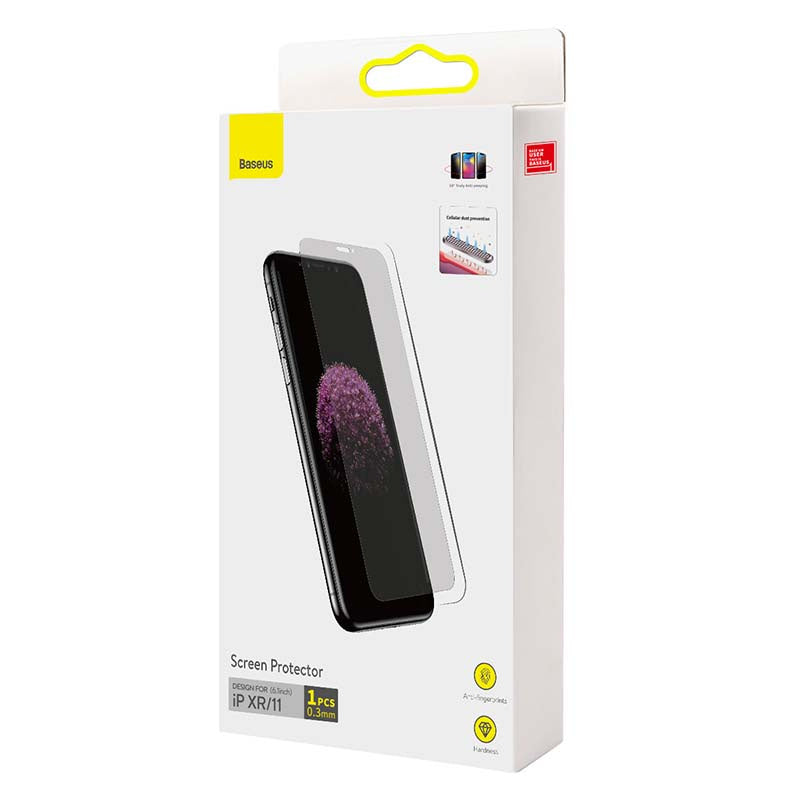 Baseus 0.3mm Full-screen and Full-glass Tempered Glass (1pcs pack) for iPhone XR/11 6.1 inch