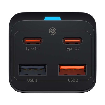 Quick Charger Baseus GaN3 Pro, 2x USB-C, 2x USB, 65W (black)