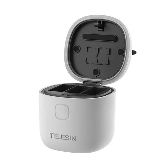 Allin box Telesin waterproof three-channel charger + 2 batteries for GoPro Hero 12 / Hero 11 / Hero 10 / Hero 9 (GP-BTR-905-GY-B)