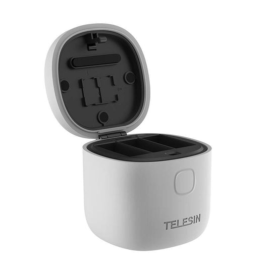 3-slot waterproof charger Telesin Allin box for GoPro Hero 9 / Hero 10 / Hero 11 / Hero 12 + 3 batteries (GP-BTR-906-GY-B)