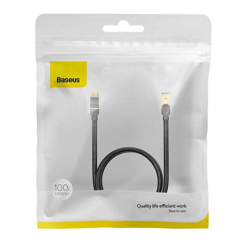 Baseus Ethernet RJ45, 10Gbps, 1m network cable (black)