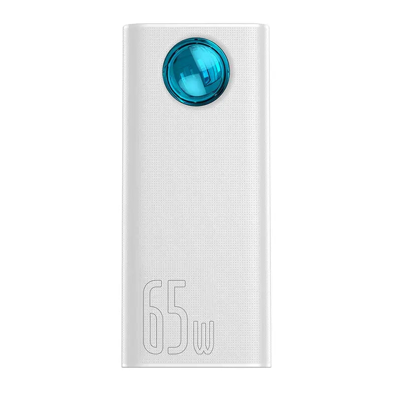 Powerbank Baseus Amblight 30000mAh, 4xUSB, USB-C, 65W (white)