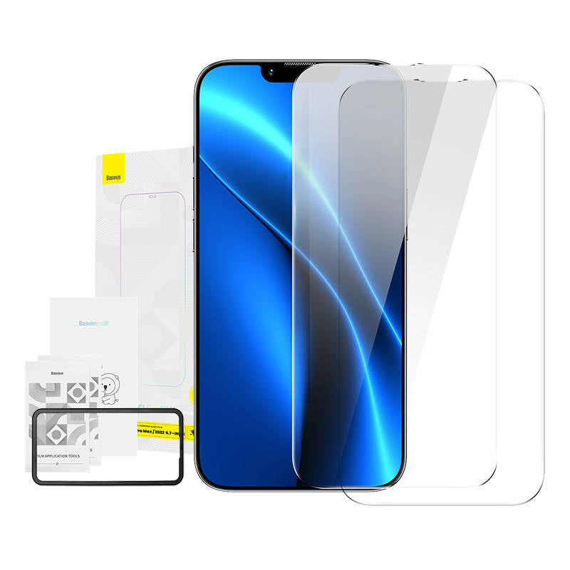 Baseus Crystal Tempered Glass 0.3mm for iPhone 14 Plus/13 Pro Max (2pcs)