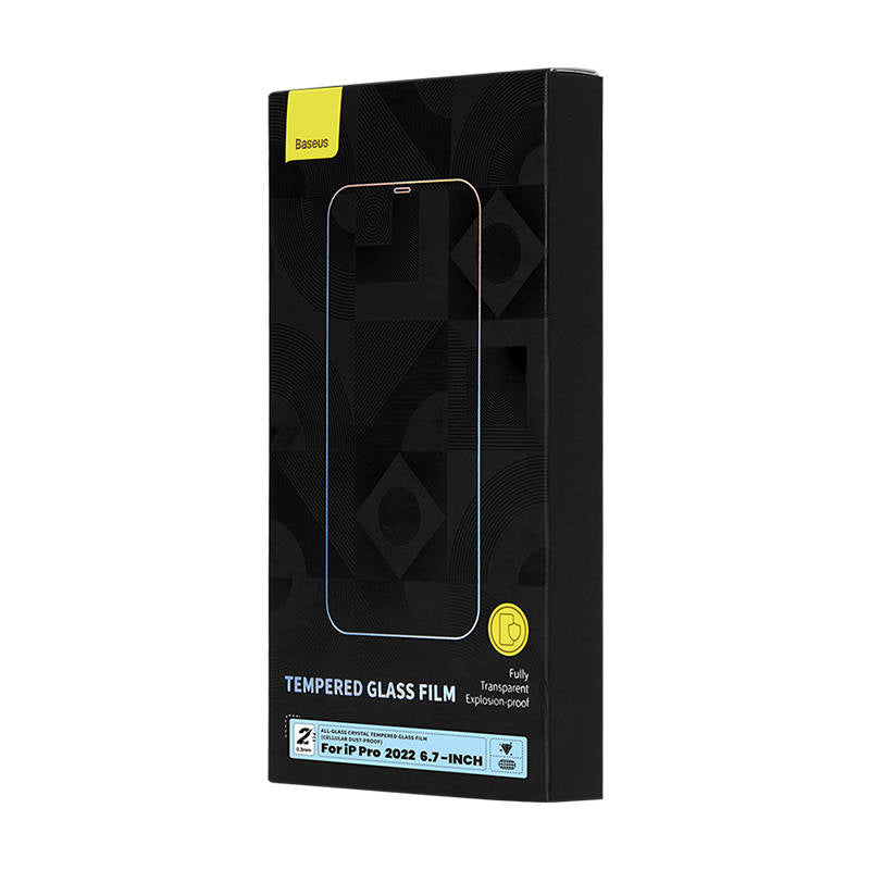 Baseus Crystal Tempered Glass Dust-proof 0.3mm for iPhone 14 Pro Max (2pcs)
