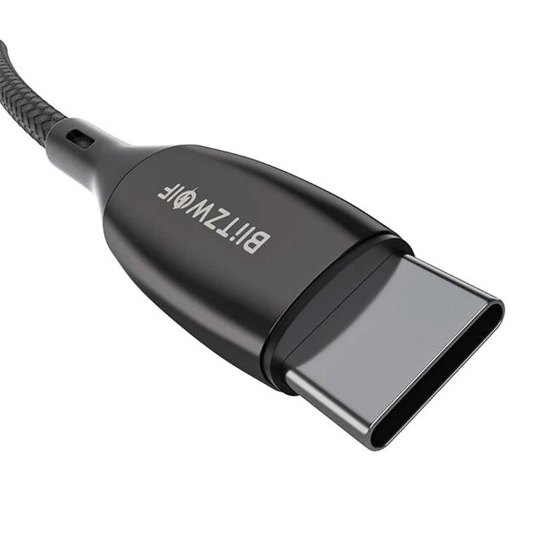 USB-C to USB-C cable BlitzWolf BW-TC23, with display, 100W, 0.9m (black)