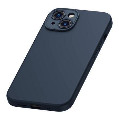 Baseus Liquid Silica Magnetic Case and Tempered Glass set for iPhone 14 Plus (blue)