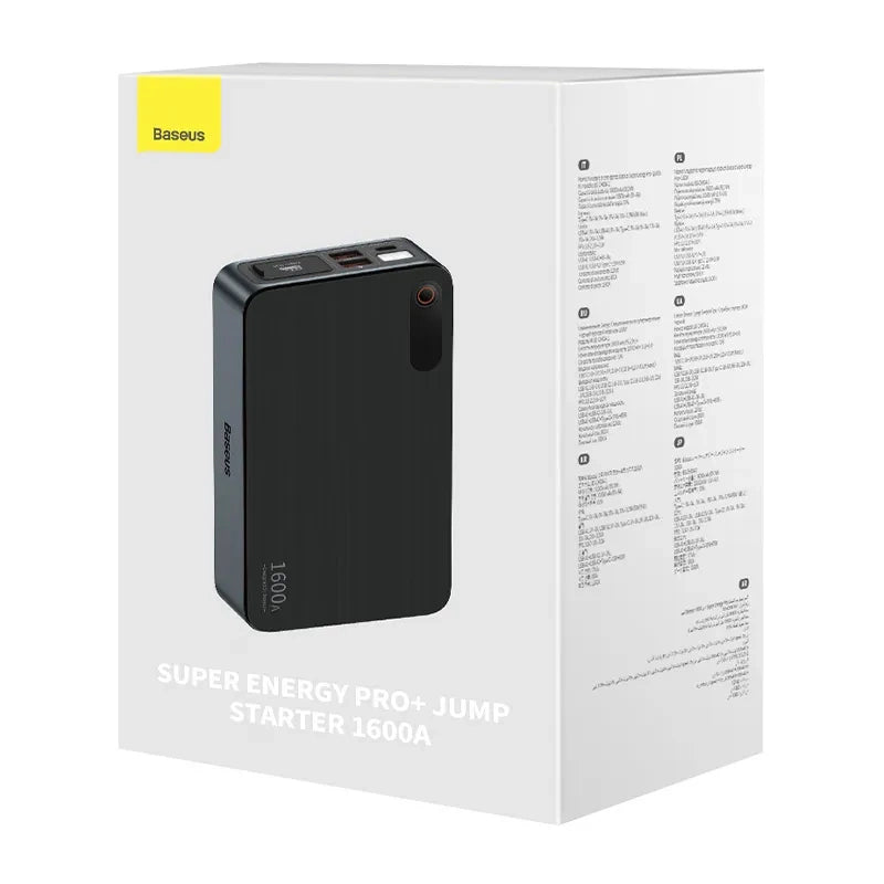Powerbank/Baseus Super Energy PRO Car Jump Starter, 1600A, USB (black)
