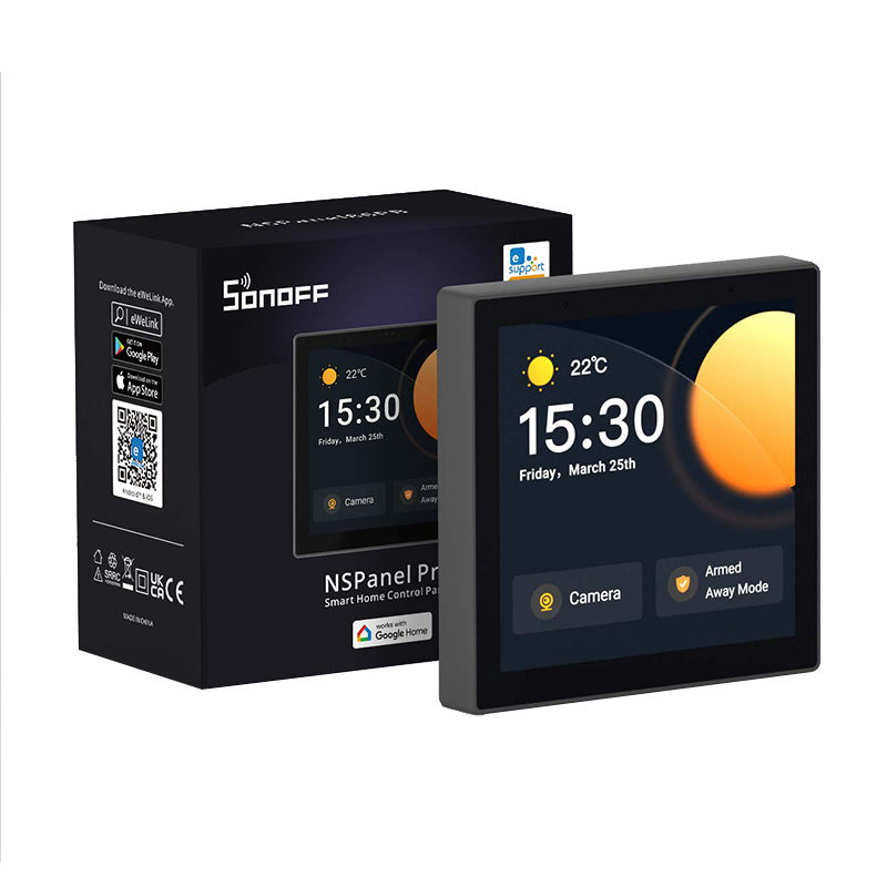Smart Control Panel WiFi/Bluetooth/ZigBee Matter Sonoff NSPanel Pro (black)