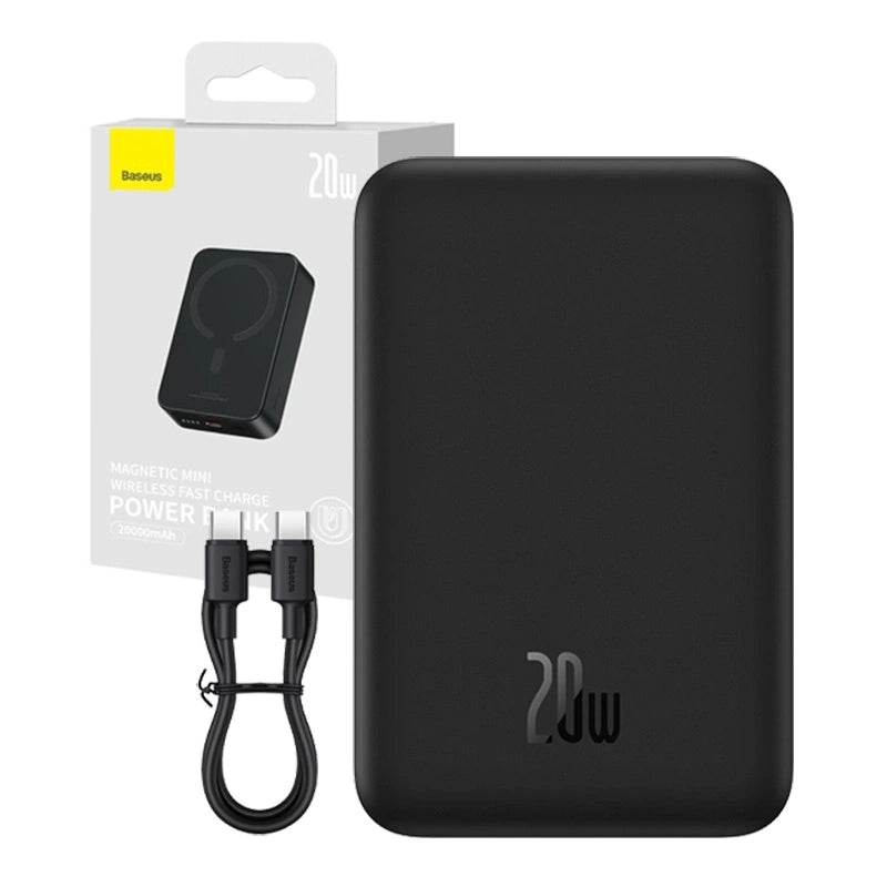 Powerbank Baseus Magnetic Mini 20000mAh, USB-C 20W MagSafe (black)
