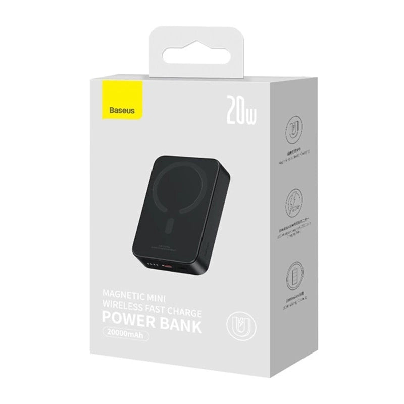 Powerbank Baseus Magnetic Mini 20000mAh, USB-C 20W MagSafe (black)