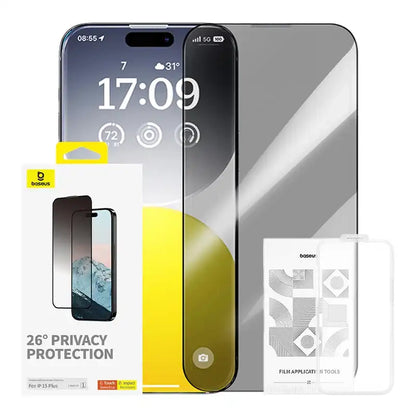 Privacy Protection Tempered Glass Baseus Diamond iPhone 15 Plus