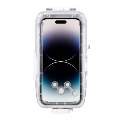 Puluz plastic waterproof case for iPhone 15 Plus/15 Pro Max/14 Plus/14 Pro Max/13 Pro Max/12 Pro Max/11 Pro Max (white)