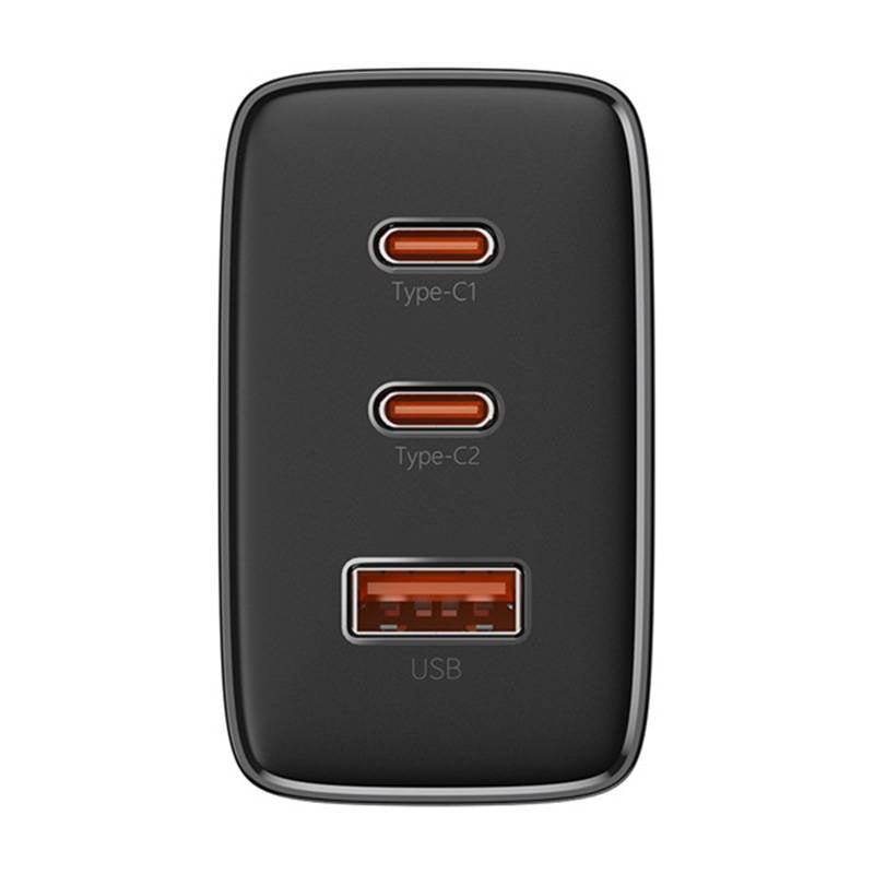 Wall charger Baseus OS-Cube Pro 2xUSB-C + USB, 65W (black)